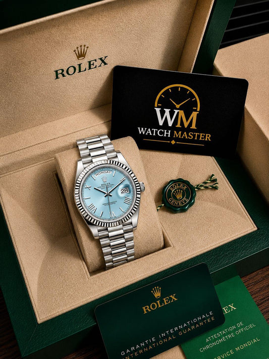 Sky Blue Elegant Day Date Premium Watch for Men