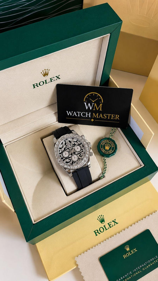 Diamond Silicon Strap Elite Daytona Premium Watch for Men