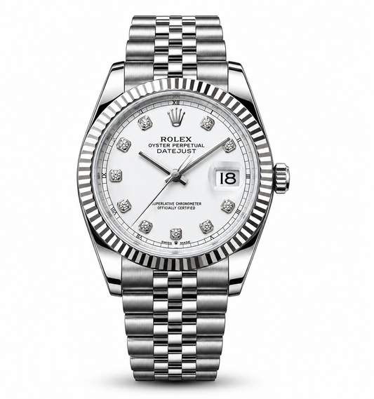RLX PREMIUM QUALITY DAY DATE SILVER WHITE