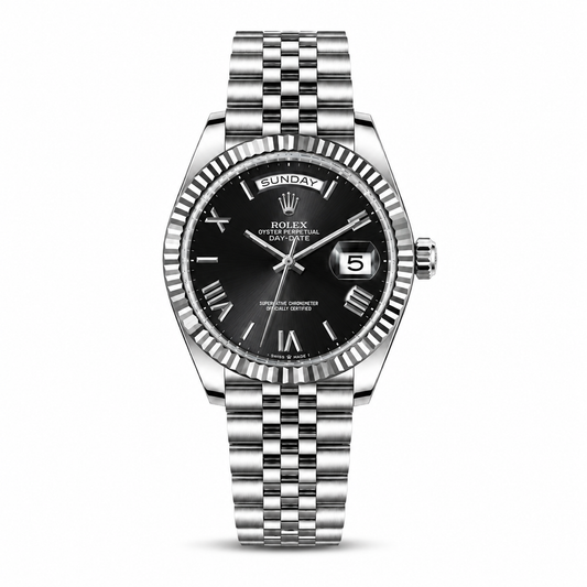 Rolex Oyster Perpetual Day Date Silver Grey