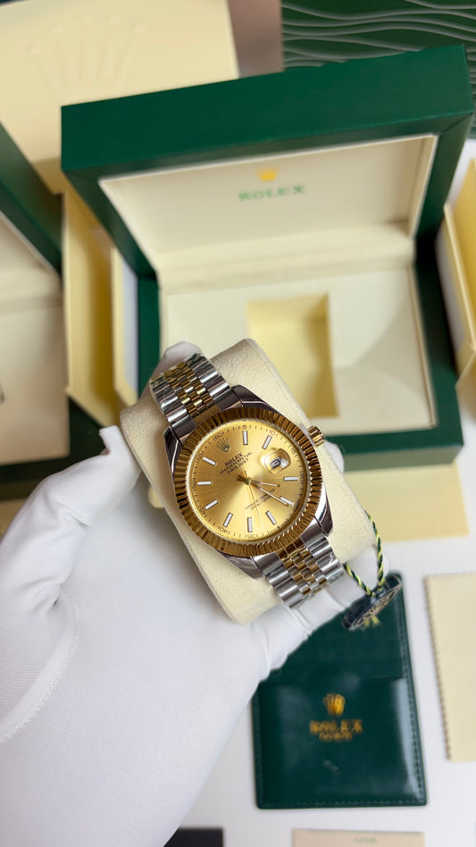 Rolex Oyster Perpetual Date Just Gold 2 Tone