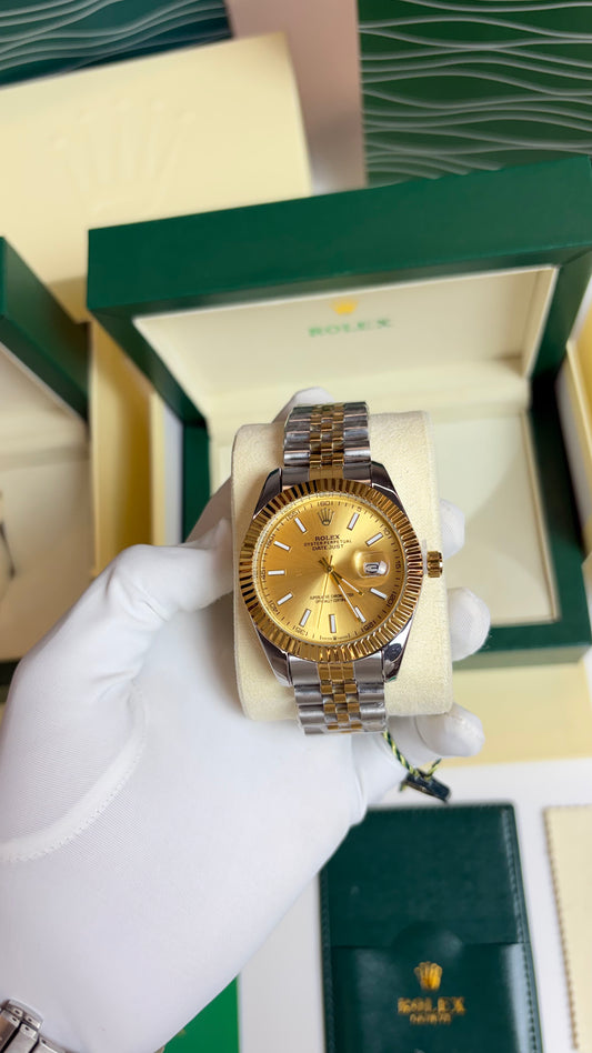 Rolex Oyster Perpetual Date Just Gold 2 Tone
