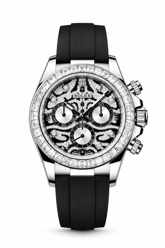 Diamond Silicon Strap Elite Daytona Premium Watch for Men