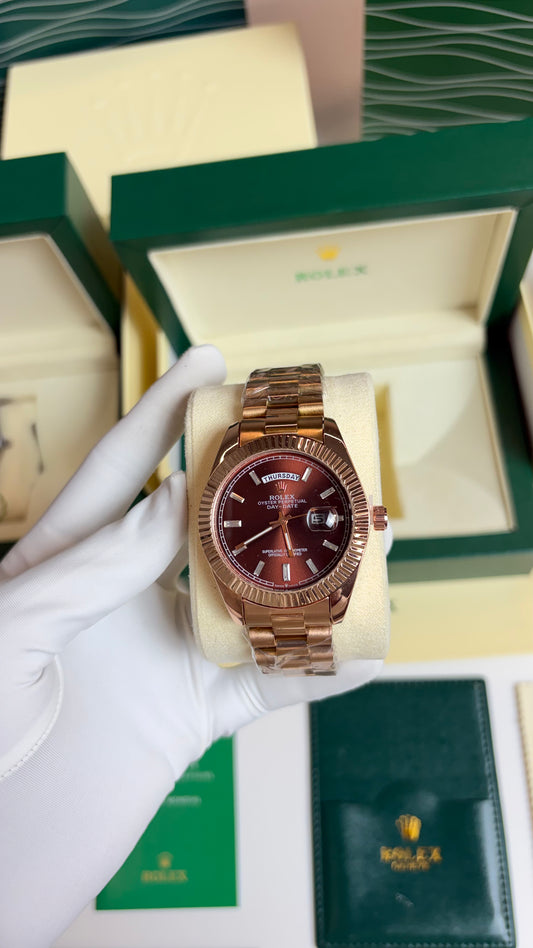 Rolex Oyster Perpetual Day Date Maroon