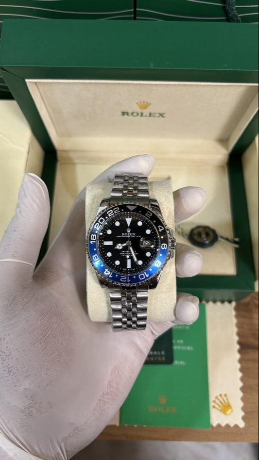 Blue Black Explorer GMT Master Premium Watch for Men