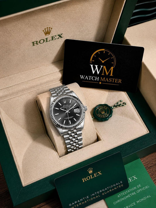 Silver Elite Date Just Premium Watch for Men
