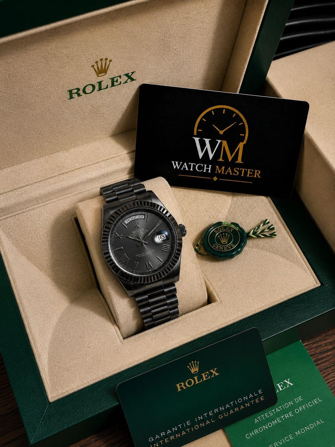 Full Black Phantom Day Date Premium Watch for Men