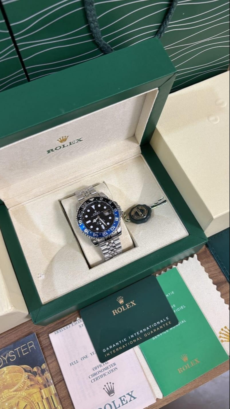 Blue Black Explorer GMT Master Premium Watch for Men