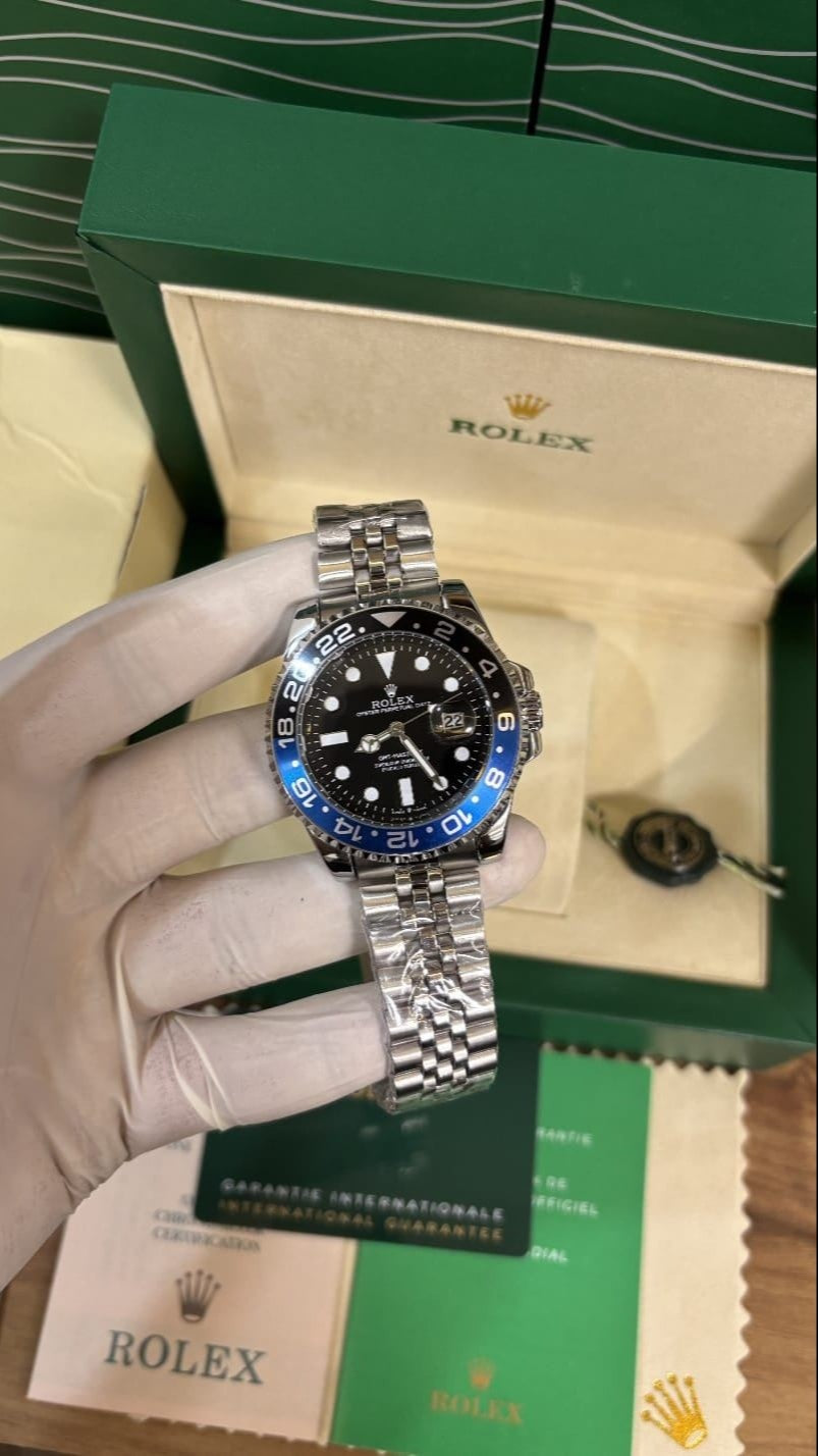 Blue Black Explorer GMT Master Premium Watch for Men
