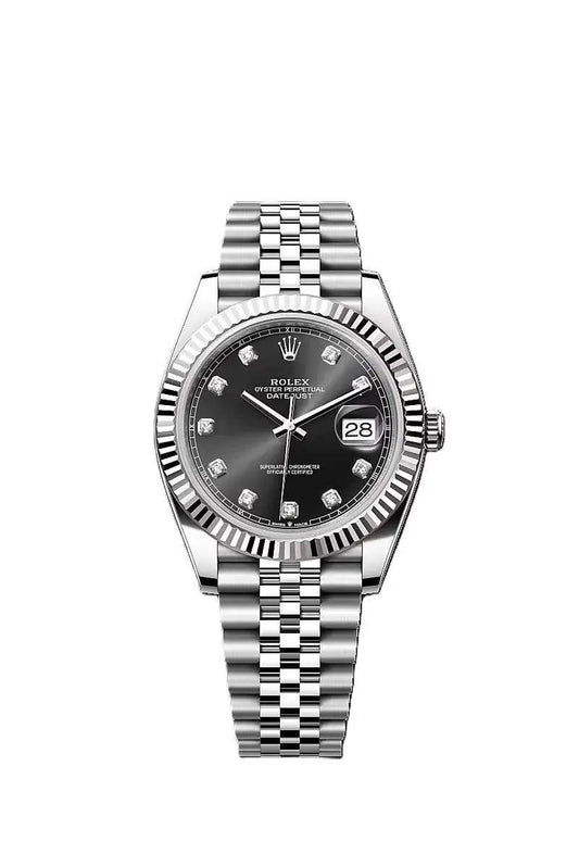 Black Silver Signature Date Just Premium Watch for Men
