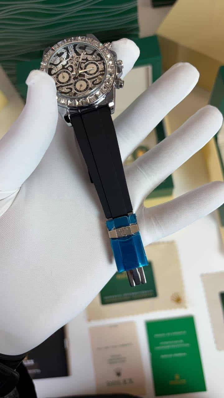 Diamond Silicon Strap Elite Daytona Premium Watch for Men