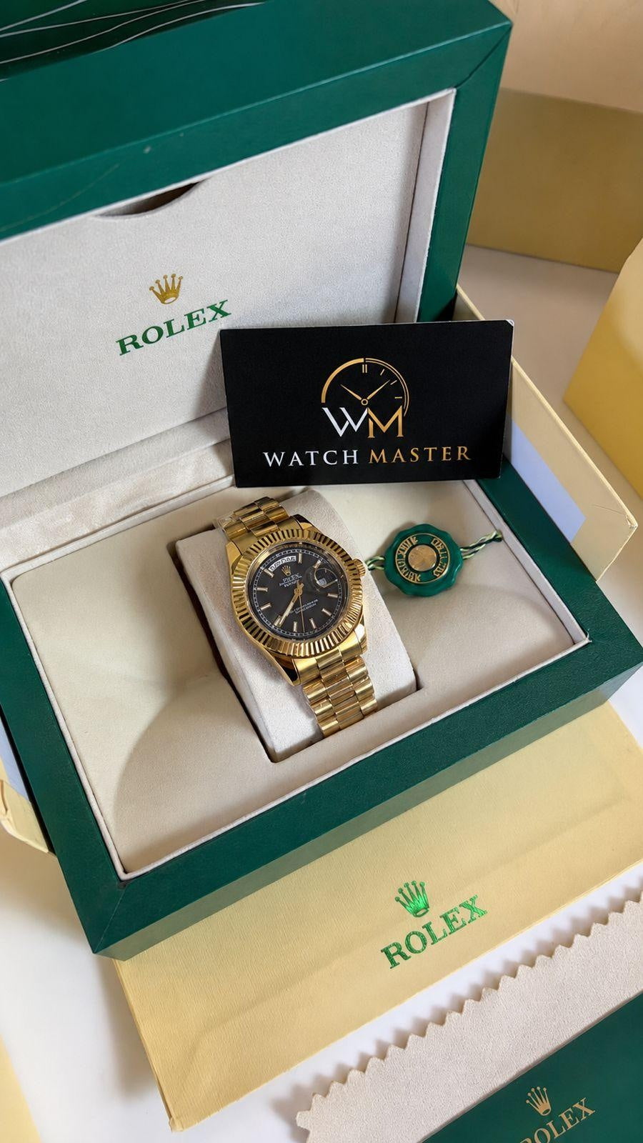 Gold Black Exclusive Day Date Premium Watch for Men