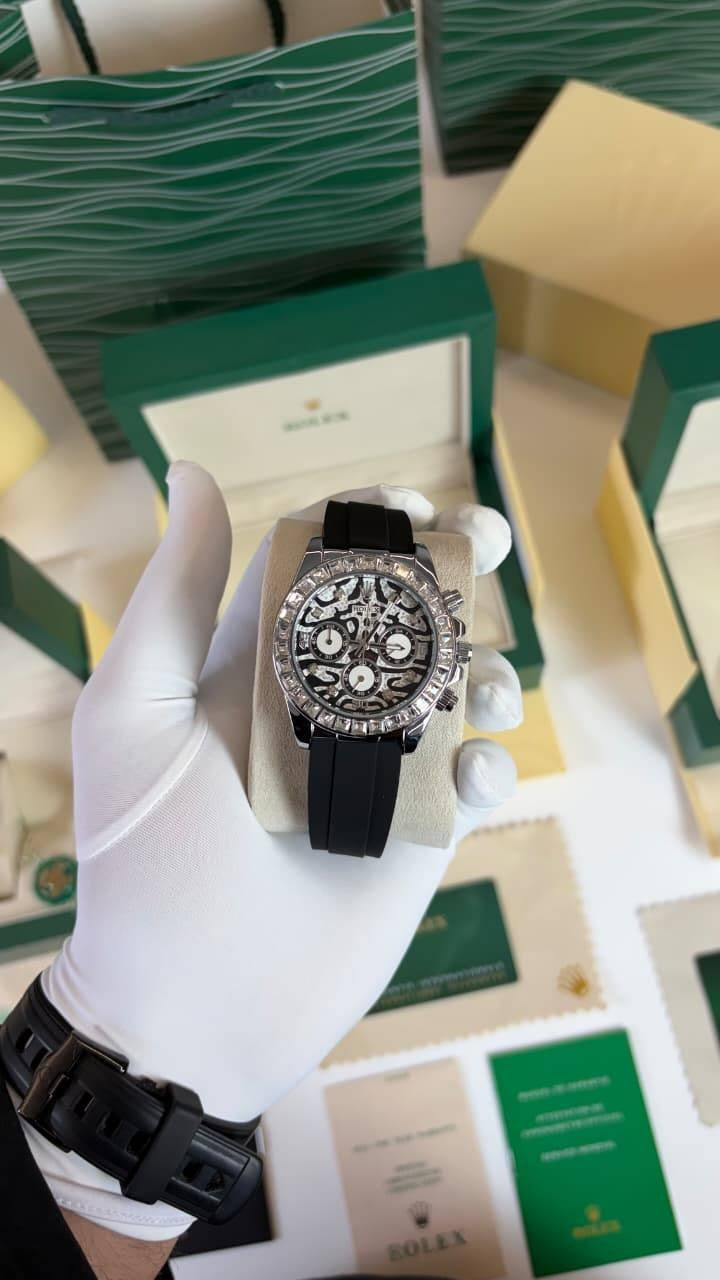 Diamond Silicon Strap Elite Daytona Premium Watch for Men