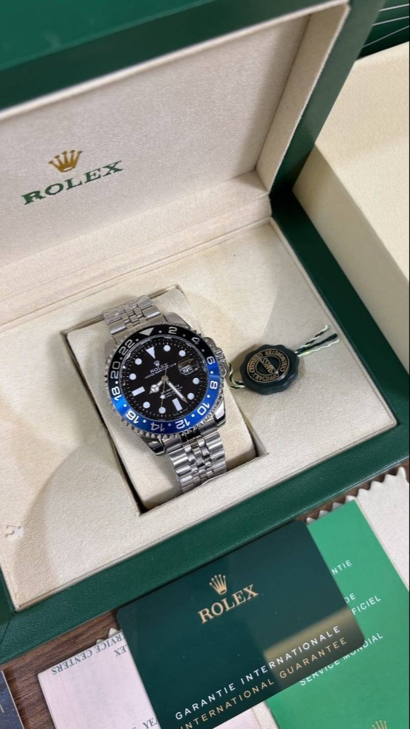 Blue Black Explorer GMT Master Premium Watch for Men