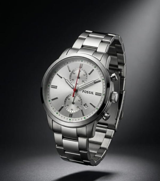 Fossil Minimalist Chronograph Silver-White