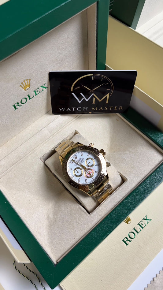 Rolex Oyster Perpetual Daytona Gold White Watch