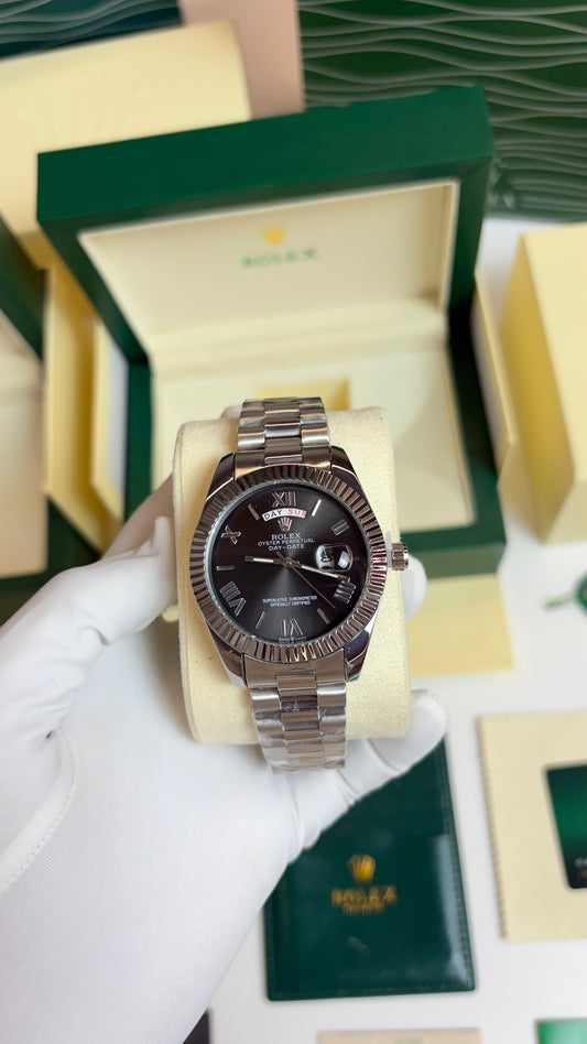 Rolex Oyster Perpetual Day Date Silver Grey