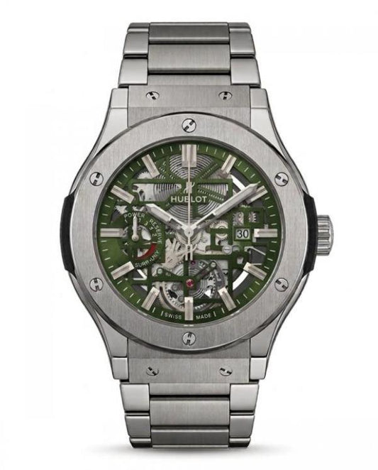 Hublot Big Bang Tourbillon Silver Green Dial