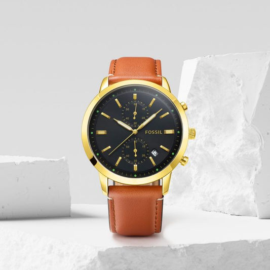 Fossil Townsman Chronograph LightBrown-Gold-Black