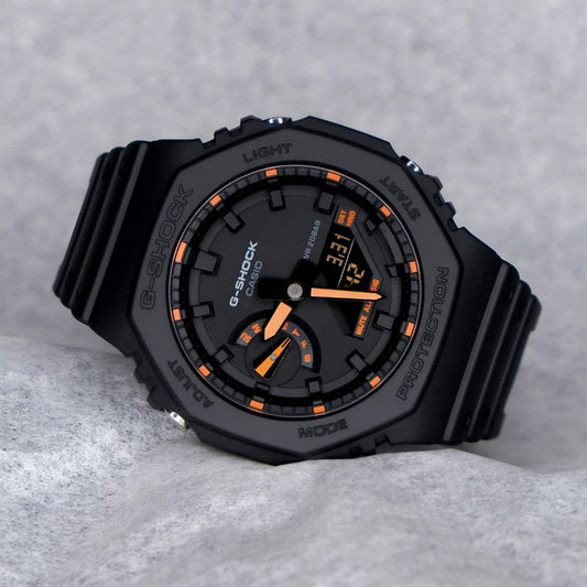 Casio g shock ga2100 black and orange