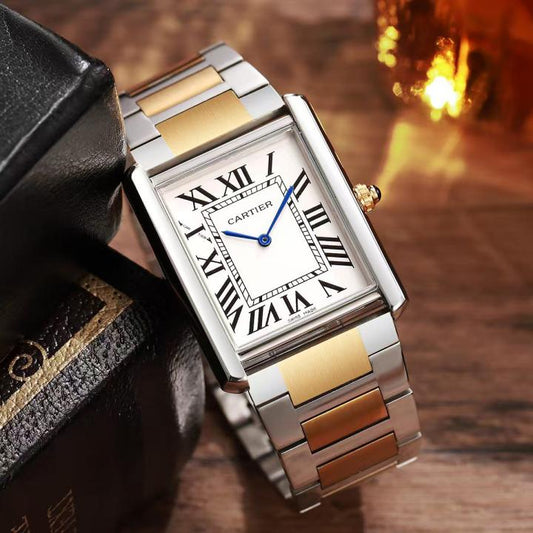 Cartier tank totone gold white