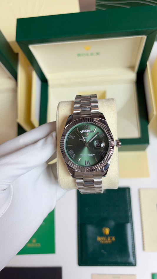 Rolex Oyster Perpetual Day Date Silver Green