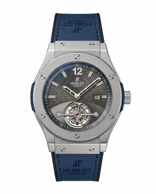 Hublot Big Bang Tourbillon Blue Silver Dial
