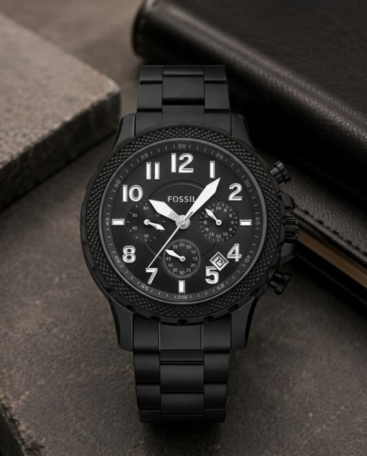 Fossil Bowman Chronograph Black-White