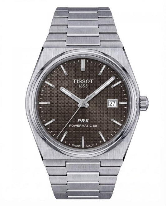 Tissot 1853 Prx Silver Chocolate Dial Quartz Movement
