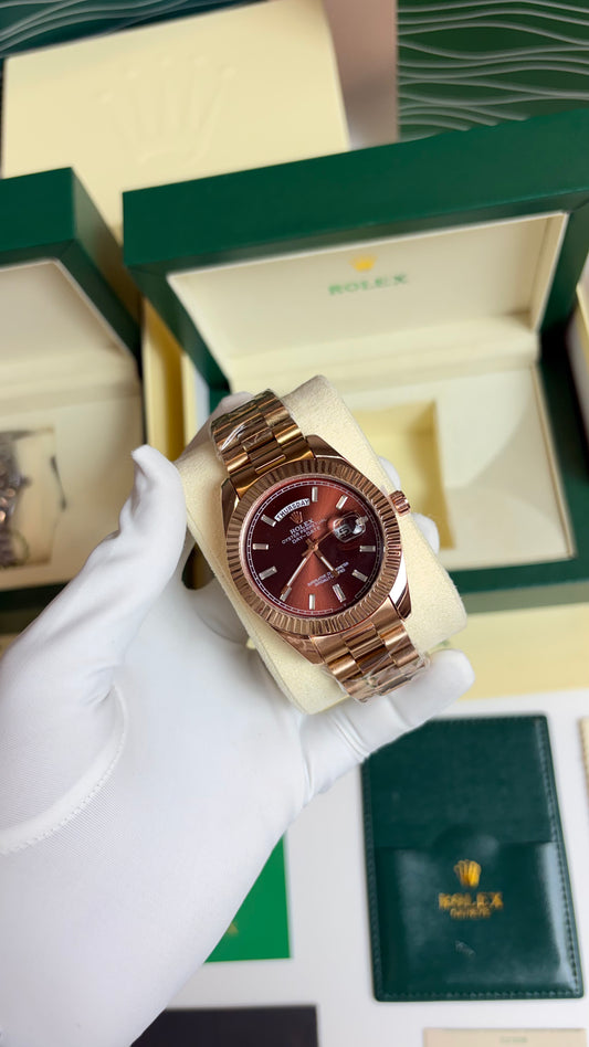 Rolex Oyster Perpetual Day Date Maroon