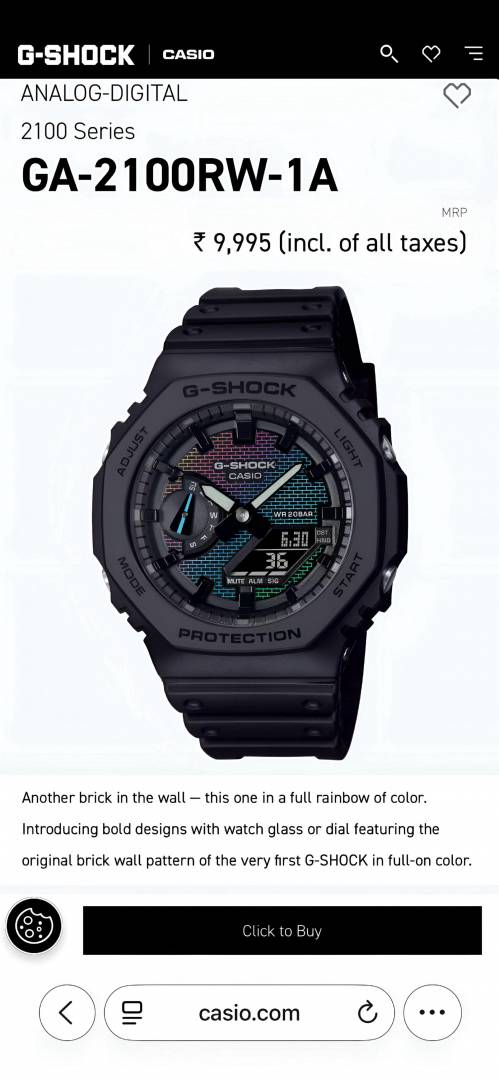 Casio g shock ga2100