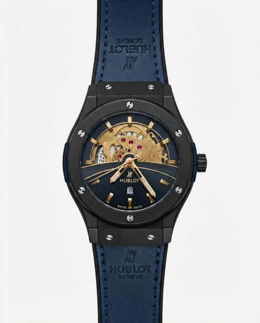 Hublot Big Bang Tourbillon Blue Leather