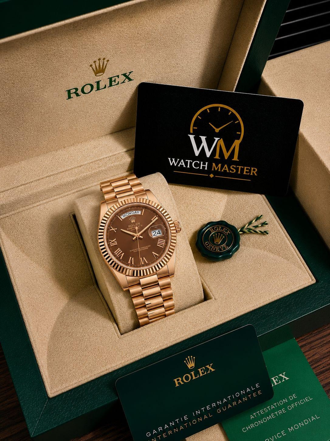 Maroon Exclusive Day Date Premium Watch for Men